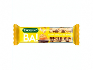 baton zboowy Bakalland BA! orzechowy Nuts Arachid z Czekolad 30g x 30 szt./op.