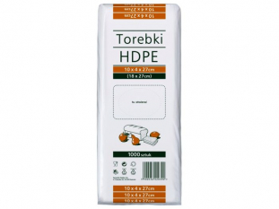 torebki spoywcze HDPE Stella 10x4x27 cm transparentne, 1000 szt./op.