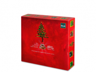 zestaw prezentowy, box, upominek, herbata czarna, aromatyzowana Dilmah Christmas Gift Pack, 40 kopert