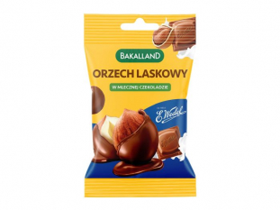 bakalie orzech laskowy w mlecznej czekoladzie Wedel Bakalland 38g x 14 szt./op.