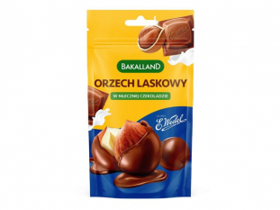 bakalie orzech laskowy w mlecznej czekoladzie Wedel Bakalland 72g x 10 szt./op.