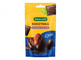 bakalie rodzynki w gorzkiej czekoladzie Wedel Bakalland 62g x 10 szt./op.