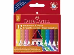 kredki wiecowe Faber Castell Grip trjktne 12 kolorw, 122520