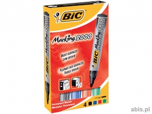 marker permanentny Bic Marking 2000, okrągła końcówka, gr.linii 1,7 mm, 4 szt/kpl.