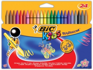 kredki wiecowe Bic Kids Plastidecor 24 kolory