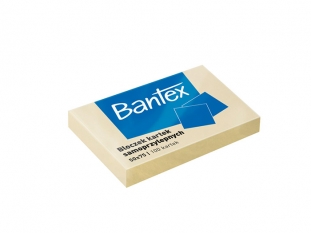 karteczki samoprzylepne Bantex 50x75 mm, te, 12 x 100 kartek