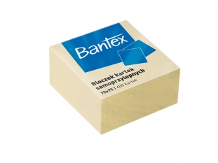 karteczki samoprzylepne Bantex 75x75 mm, te, 400 kartek