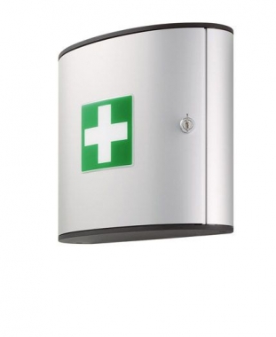 szafka apteczka Durable FIRST AID BOX M, maa, srebrna, 302x280x118 mm