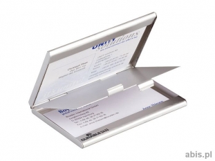 etui na wizytwki osobiste podwjne Durable BUSINESS CARD BOX DUO, aluminiowe, na 2 x 20 wizytwek