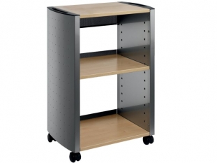 stolik biurowy, szafka Durable Design Line, 3 pki, 820x575x380 mm, stalowo-drewniany