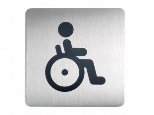 tabliczka samoprzylepna Durable srebrna, stalowa, 150x150 mm, symbol Toaleta Dla NiepełnosprawnychTowar dostępny do wyczerpania zapasów!Najniższa cena z ostatnich 30 dni 54.39