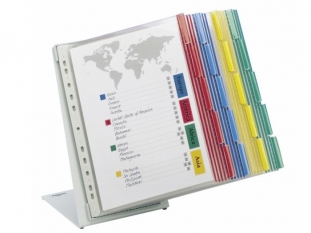 system prezentacyjny, informacyjny A4 na stół Durable Function, mix kolorów, zestaw 20x panel