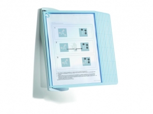 system prezentacyjny, informacyjny A4 nacienny Durable Sherpa BACT-O-CLEAN WALL, z powok antybakteryjn, jasnoniebieski, zestaw 10x panel z uchwytem 