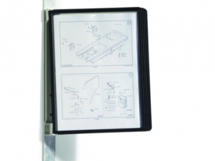 system prezentacyjny, informacyjny A4 nacienny Durable Vario, czarny, zestaw 5zt. magnetycznym