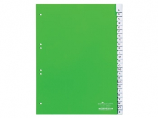 przekadki do segregatora A4 PP alfabetyczne A-Z Durable 25 czci, zielone