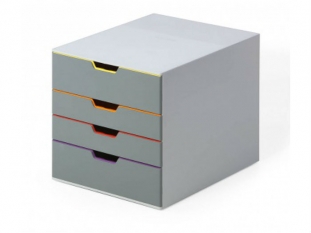 pojemnik na dokumenty, czasopisma / sorter biurkowy Durable Varicolor z 4 szufladami