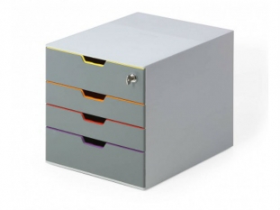 pojemnik na dokumenty, czasopisma / sorter biurkowy Durable Varicolor Safe z 4 szufladami