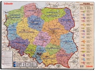 mata na biurko 500x600 mm z map Polski Esselte 