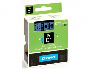 taśma, etykiety do drukarek Dymo D1 24 mm x7m, plastikowa, dwukolorowa