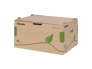 pudło archiwizacyjne Esselte ECO na 5 pudeł Eco 80 mm lub 4 Eco 100 mm, karton o wymiarach 439x340x259 mm. 