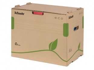pudło archiwizacyjne Esselte ECO otwierane z przodu, karton o wymiarach 427x305x343 mm. 