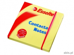 karteczki samoprzylepne Esselte 75x75 mm, Contacta żółty 100 kartek