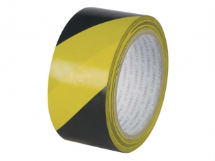 taśma klejąca ostrzegawcza Q-Connect 48 mm x20m czarno-żółta