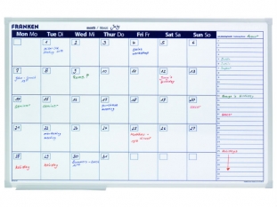 tablica planer magnetyczna suchocieralna - kalendarz miesiczny / tygodniowy Franken 60x90 cm, rama aluminiowaKoszt transportu - zobacz szczegy