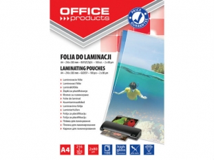 folia do laminowania A4 216x303 mm 80mic Office Products 100 szt./op.