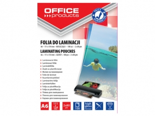 folia do laminowania A6 111x154 mm 100 mic Office Products 100 szt./op.