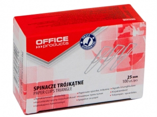spinacze 25 mm, małe trójkątne Office Products srebrne 100 szt./op.