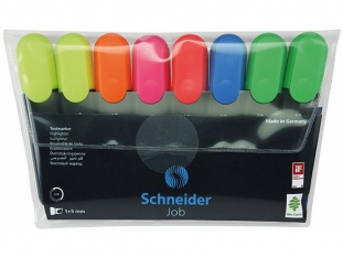 zakreślacz fluorescencyjny Schneider Job 1.5, 8 szt./kpl.