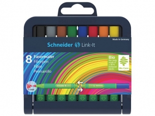 flamastry kolorowe Schneider Link-It, gr. kocwki 1,0 mm, stojak, 8 szt./op.