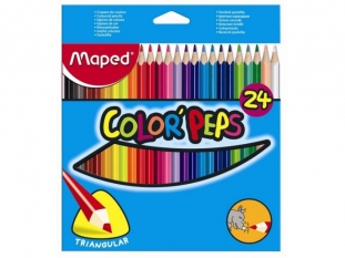 kredki owkowe Maped Colorpeps trjktne 24 kolory 