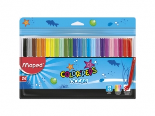 flamastry szkolne Maped Colorpeps Ocean, etui, 24 kolory