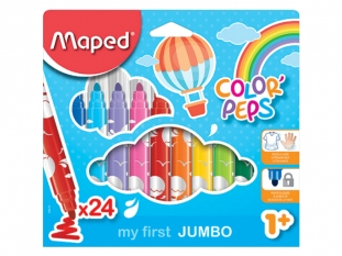 flamastry szkolne Maped Colorpeps Jumbo, 24 kolory