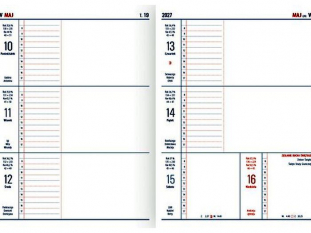 Kalendarz TENO notesowy 2027 (N1) TELEGRAPH mix wzor�w