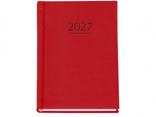 Terminarz MARTA B6 2027, czerwony 120x165mm, kalendarz 1 tydzie� na 2 stronach, Michalczyk i Prokop T-215V-C