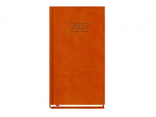 Terminarz Kieszonkowy 90x165mm 2027, pomara�czowy, kalendarz 1 tydzie� na 2 stronach, Michalczyk i Prokop T-231V-P