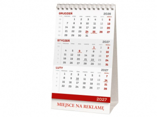 Kalendarz stoj�cy tr�jdzielny 2027, KB038B, WOKӣ NAS