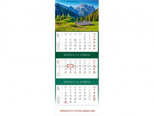 Kalendarz Tr�jdzielny 2027, KS055B G�RY, WOKӣ NAS