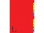 41931012 - przekładki do segregatora A4 PP numeryczne Donau 1-10, kolorowe