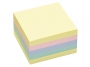 44185076 - karteczki samoprzylepne D.rect 75x75 mm, kostka mix 5 kolorów pastelowych, 400 kartek , 009327 