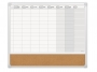 77856250 - tablica planer magnetyczna suchościeralna lakierowana - kalendarz tygodniowy 2x3 ECO 60x50 cm, rama aluminiowa