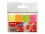 R000406 - zakładki indeksujące samoprzylepne Office Products papierowe, 20x50 mm, zawieszka, mix kolorów neonowych, 4x40 kartek
