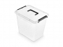 R004271 - pojemnik do przechowywania 30l ORPLAST Simple box z rączką, transparentny