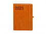 R005771Q - kalendarz książkowy A5 Antra Nuba 2023 r., tydzień na rozkładówce, z gumką zamykającą, oprawa twarda