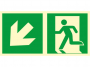 R007388 - piktogram, znak TDC, Kierunek do wyjcia ewakuacyjnego - w d w lewo 1, na pycie PCV