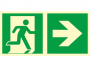 R007389 - piktogram, znak TDC, Kierunek do wyjcia ewakuacyjnego - w prawo 1, na pycie PCV
