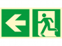 R007390 - piktogram, znak TDC, Kierunek do wyjcia ewakuacyjnego - w lewo, na pycie PCV